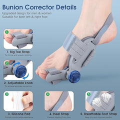 Hyggear Bunion Fix Pro - Corrector for Women And Men : Adjustable Bunion Fix for Big Toe Separation Pain Relief Orthopedic Bunion Splint with Straightener for Toe Alignment