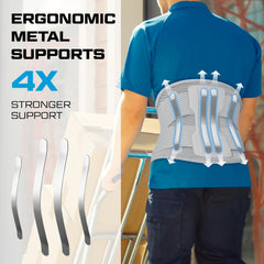 Faja Lumbar Hyggear™ para el dolor de espalda - Alivio inmediato de la ciática, hernia de disco, escoliosis - Diseño transpirable con almohadilla de soporte lumbar - Para el hogar y levantamiento en el trabajo, para hombres y mujeres