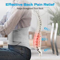 Faja Lumbar Hyggear™ para el dolor de espalda - Alivio inmediato de la ciática, hernia de disco, escoliosis - Diseño transpirable con almohadilla de soporte lumbar - Para el hogar y levantamiento en el trabajo, para hombres y mujeres