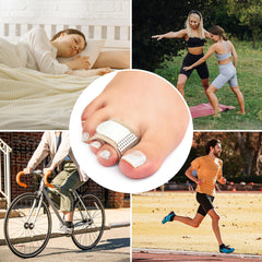 Hyggear Finger-Zehen-Wickel, überlappender Ballenschutz, Stoffstreifen, Mittelzehen-Spannvorrichtung (6er-Packung)
